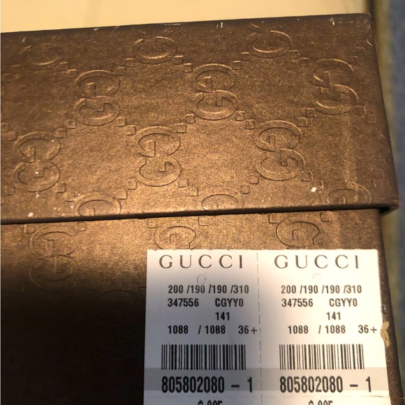 Gucci Olimpia Elastic Ladder Strap Bootie- Burgundy and black - Picture 6 of 7